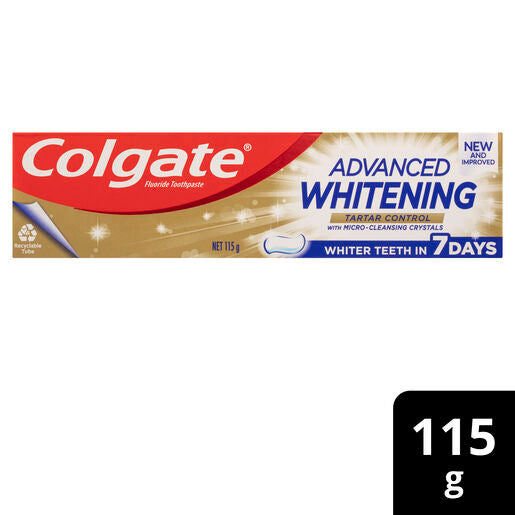 Colgate Toothpaste Advanced Whitening Tartar Control 115g