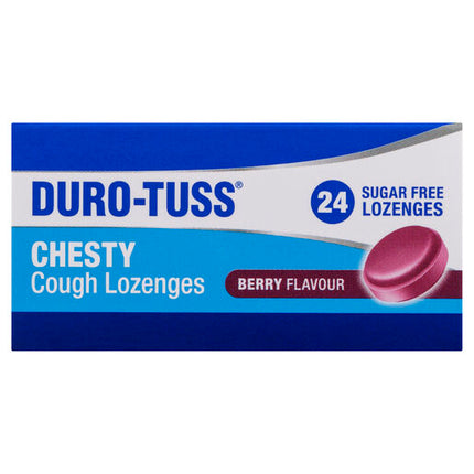 DURO-TUSS Chesty Cough Lozenges Berry 24 Pack