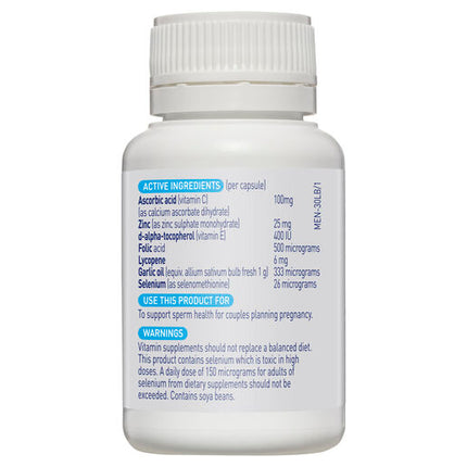 Menevit Pre-Conception Sperm Health Capsules 30 pack