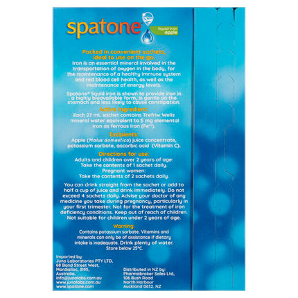 Spatone Liquid Iron Supplement Apple 28 Sachets