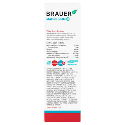 Brauer Magnesium+ Arnica Pain Relief Cream 100g