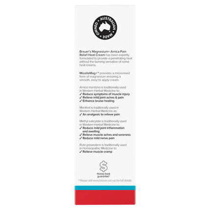 Brauer Magnesium+ Arnica Pain Relief Cream 100g