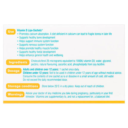 Lipo-Sachets Vitamin D Melon 5g 30 Sachets