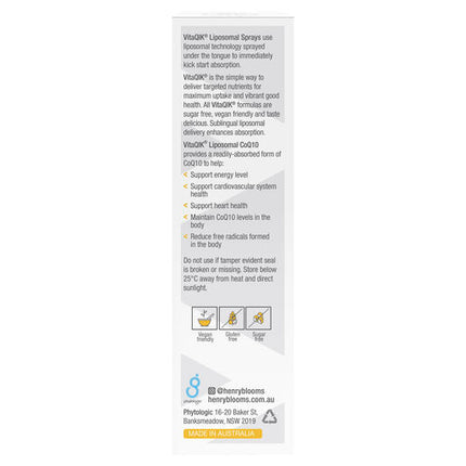 Henry Blooms VitaQIK Liposomal Energy CoQ10 50ml