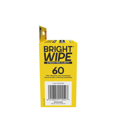 BrightWipe Lens Cleaning Wipes 60 Pack