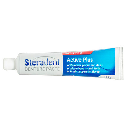 Steradent Active Plus Denture Paste Fresh Mint 115g