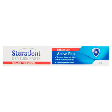 Steradent Active Plus Denture Paste Fresh Mint 115g