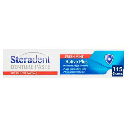 Steradent Active Plus Denture Paste Fresh Mint 115g