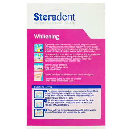 Steradent Extra Strength Whitening Tablets 48 Pack