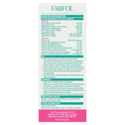 Fabfol Pregnancy 56 Tablets