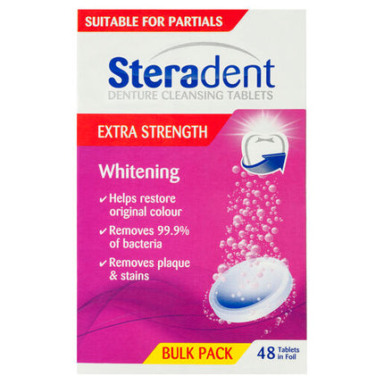 Steradent Extra Strength Whitening Tablets 48 Pack