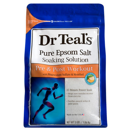 Dr Teal's Pure Epsom Salt Soaking Solution Pre & Post Workout 1.36kg