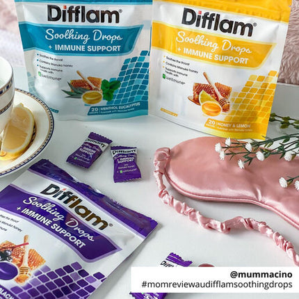 Difflam Soothing Drops + Immune Support Honey & Lemon 20 Drops