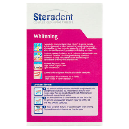 Steradent Extra Strength Whitening Tablets 30 Pack