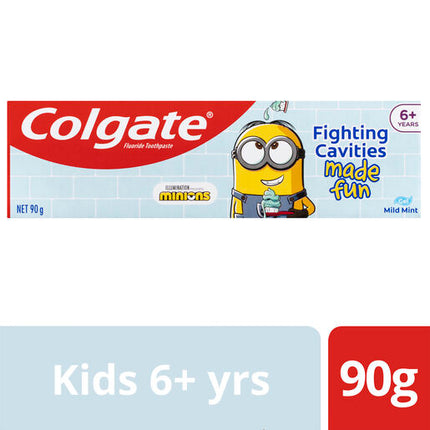 Colgate Kids Minions Toothpaste 6+ Years Mild Mint Gel 90g
