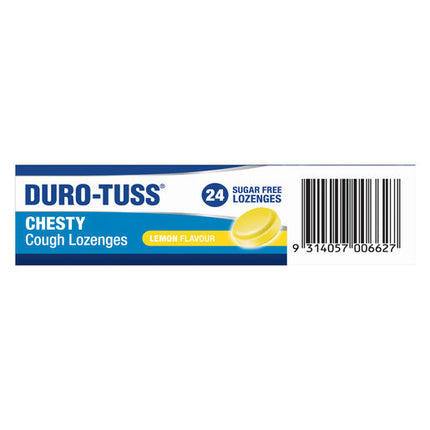 DURO-TUSS Chesty Cough Lozenges Lemon 24 Pack