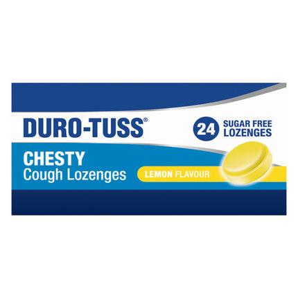 DURO-TUSS Chesty Cough Lozenges Lemon 24 Pack