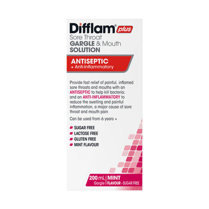 Difflam-C Ready To Use Sore Throat Gargle & Mouth Solution 200mL