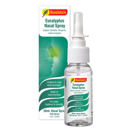 Bosisto's Eucalyptus Saline Nasal Spray 50mL