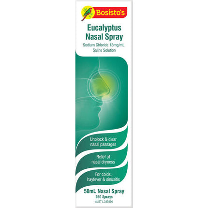Bosisto's Eucalyptus Saline Nasal Spray 50mL