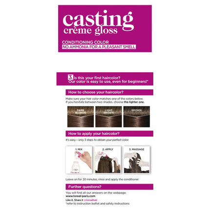 L'Oreal Casting Creme Gloss Semi-Permanent Hair Colour 515 Iced Chocolate