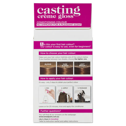 L'Oreal Casting Creme Gloss Semi-Permanent Hair Colour 630 Caramel