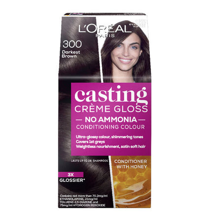 L'Oreal Casting Creme Gloss Semi-Permanent Hair Colour 300 Darkest Brown