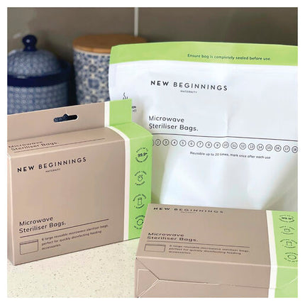 New Beginnings Microwave Steriliser Bags 6 Pack