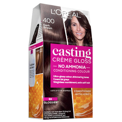 L'Oreal Casting Creme Gloss Semi-Permanent Hair Colour 400 Brown