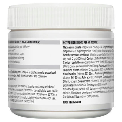 Blackmores Recovery Magnesium Muscle Health Vitamin Powder 200g