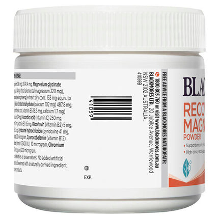 Blackmores Recovery Magnesium Muscle Health Vitamin Powder 200g