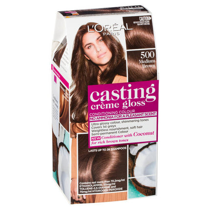 L'Oreal Casting Creme Gloss Semi-Permanent Hair Colour 500 Light Brown
