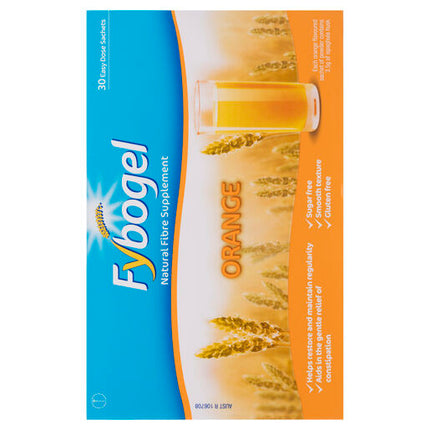 Fybogel Fibre Constipation Relief Supplement Sachets Orange 30 pack