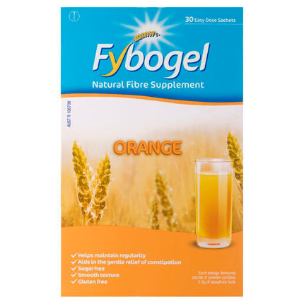Fybogel Fibre Constipation Relief Supplement Sachets Orange 30 pack