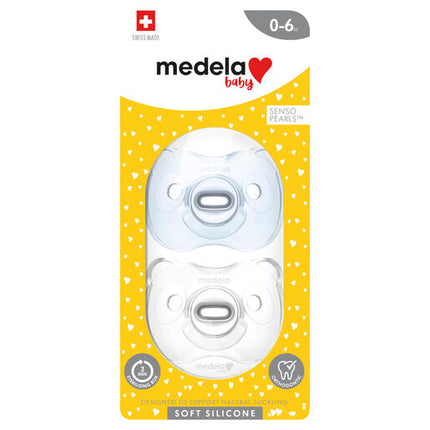 Medela Soft Silicone Duo Boy Blue Soothers 0-6 Months