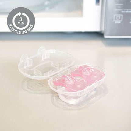 Medela Soft Silicone Duo Girl Pink Soothers 0-6 Months