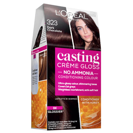L'Oreal Casting Creme Gloss Semi-Permanent Hair Colour 323 Dark Chocolate