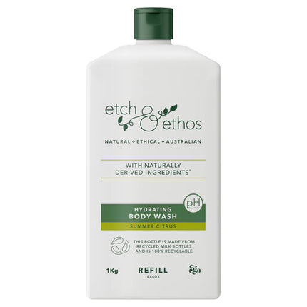 Etch & Ethos Hydrating Summer Ctirus Body Wash 1kg Refill