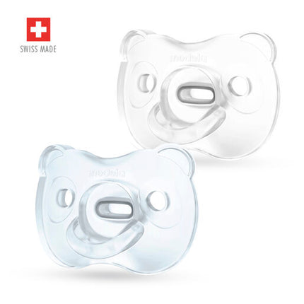 Medela Soft Silicone Duo Boy Blue Soothers 6-18 Months