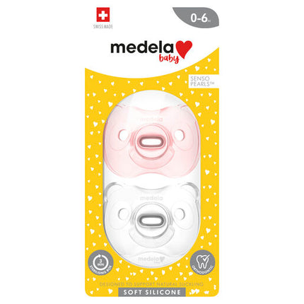 Medela Soft Silicone Duo Girl Pink Soothers 0-6 Months
