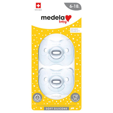 Medela Soft Silicone Duo Boy Blue Soothers 6-18 Months