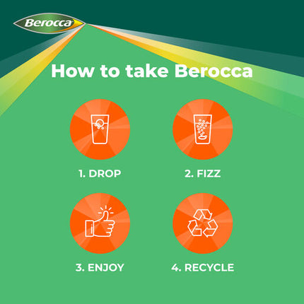 Berocca Energy Mango & Orange Effervescent Tablets 15 Pack