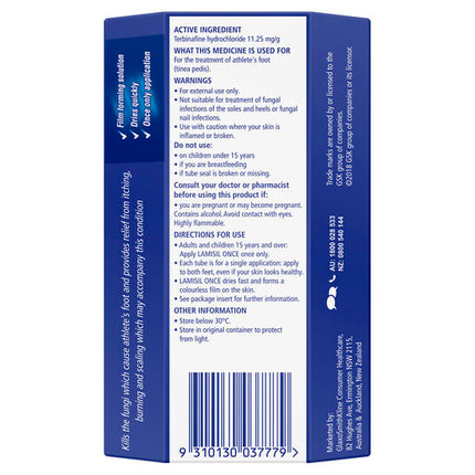 Lamisil Once Film Forming Solution, For Athlete's Foot, 4g