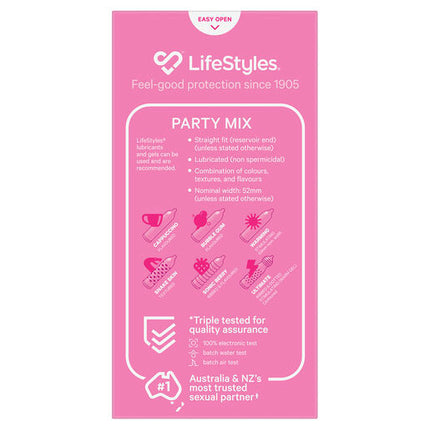 Lifestyles Party Mix Condoms 20 Pack