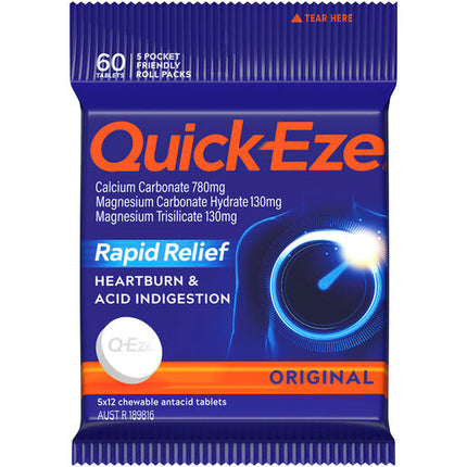 Quick-Eze Tablet Original Multipack 5x12 Chewable Tablets