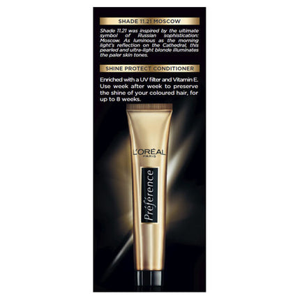 L'Oréal Paris Préférence Le Blonding Permanent Hair Colour - 11.21 Moscow (Ultra Light Cool Pearl Blonde)