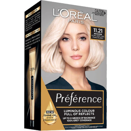 L'Oréal Paris Préférence Le Blonding Permanent Hair Colour - 11.21 Moscow (Ultra Light Cool Pearl Blonde)