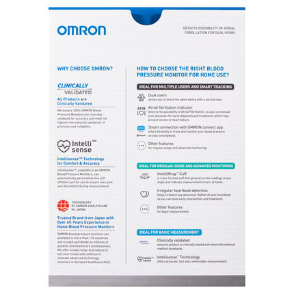 Omron Bluetooth Blood Pressure Monitor with AFIB Indicator
