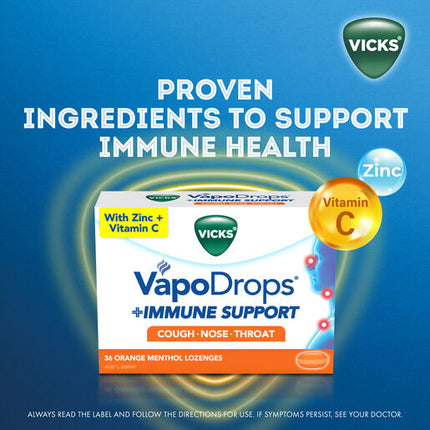 Vicks VapoDrops Immune Support Blackcurrant 36 Lozenges