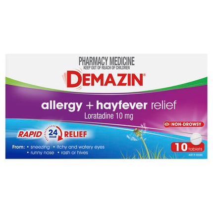 Demazin Allergy + Hayfever Relief 10 Tablets